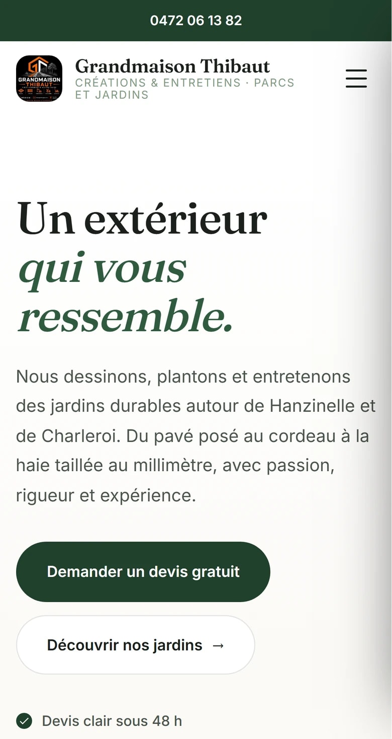 Grandmaison Thibaut, Nature : clair et chaleureux